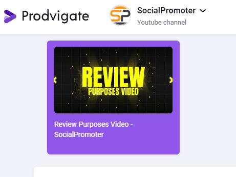 Prodvigate YouTube campaign test -  Selecting our video for YouTube promotionl