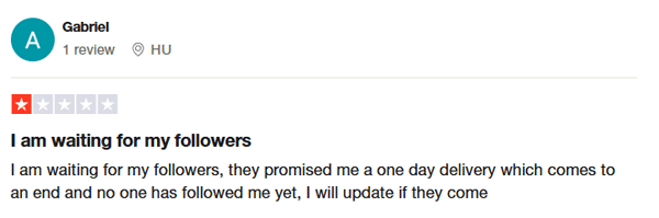 Buy.Fans User Review No Delivery