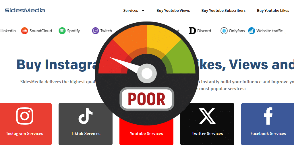 SidesMedia.com Review 2025 - Low Retention Views and No Support!